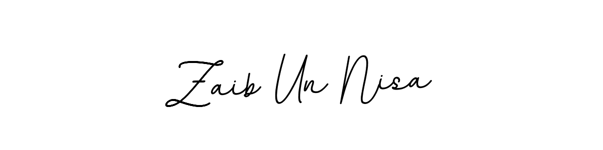 Make a beautiful signature design for name Zaib Un Nisa. With this signature (BallpointsItalic-DORy9) style, you can create a handwritten signature for free. Zaib Un Nisa signature style 11 images and pictures png