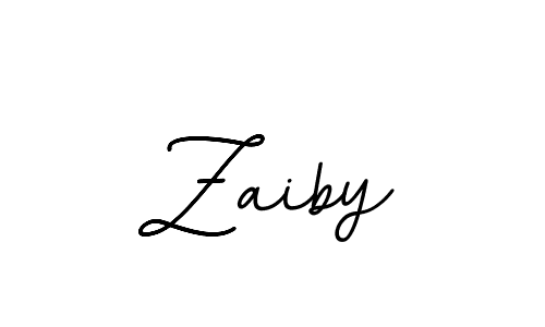 How to make Zaiby name signature. Use BallpointsItalic-DORy9 style for creating short signs online. This is the latest handwritten sign. Zaiby signature style 11 images and pictures png