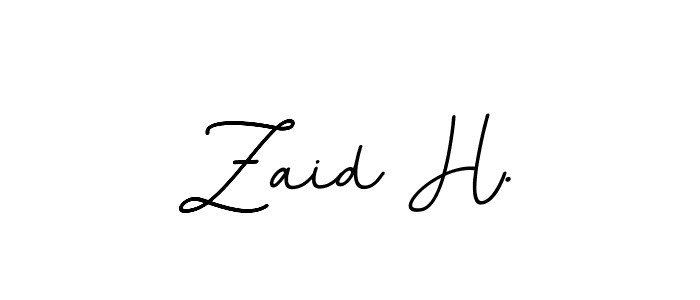 How to make Zaid H. name signature. Use BallpointsItalic-DORy9 style for creating short signs online. This is the latest handwritten sign. Zaid H. signature style 11 images and pictures png