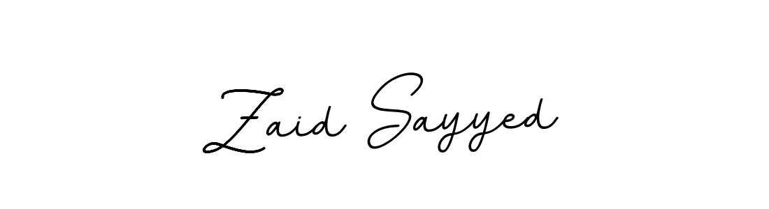 Make a beautiful signature design for name Zaid Sayyed. With this signature (BallpointsItalic-DORy9) style, you can create a handwritten signature for free. Zaid Sayyed signature style 11 images and pictures png