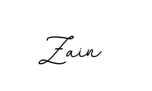 How to make Zain  name signature. Use BallpointsItalic-DORy9 style for creating short signs online. This is the latest handwritten sign. Zain  signature style 11 images and pictures png