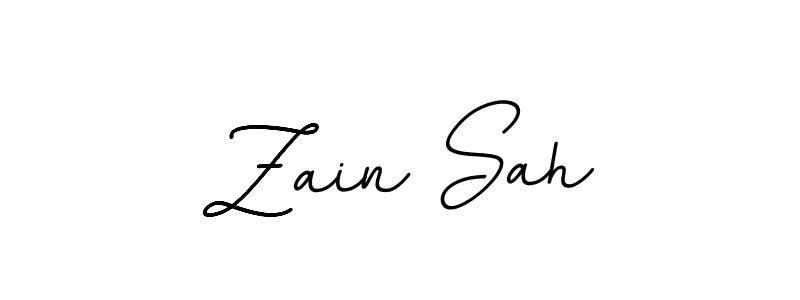 Make a beautiful signature design for name Zain Sah. With this signature (BallpointsItalic-DORy9) style, you can create a handwritten signature for free. Zain Sah signature style 11 images and pictures png