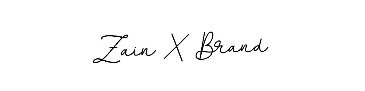 Use a signature maker to create a handwritten signature online. With this signature software, you can design (BallpointsItalic-DORy9) your own signature for name Zain X Brand. Zain X Brand signature style 11 images and pictures png