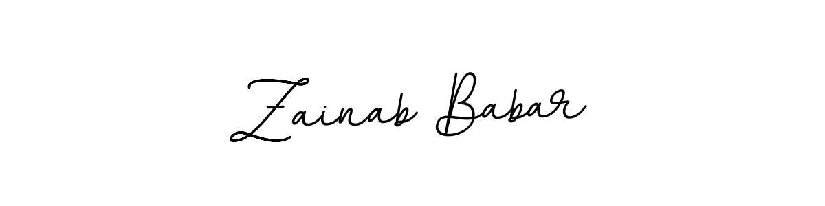 This is the best signature style for the Zainab Babar name. Also you like these signature font (BallpointsItalic-DORy9). Mix name signature. Zainab Babar signature style 11 images and pictures png