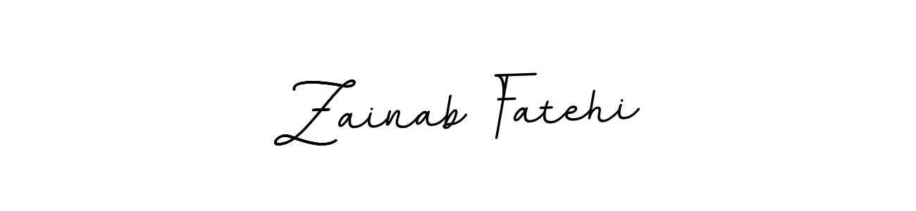Zainab Fatehi stylish signature style. Best Handwritten Sign (BallpointsItalic-DORy9) for my name. Handwritten Signature Collection Ideas for my name Zainab Fatehi. Zainab Fatehi signature style 11 images and pictures png