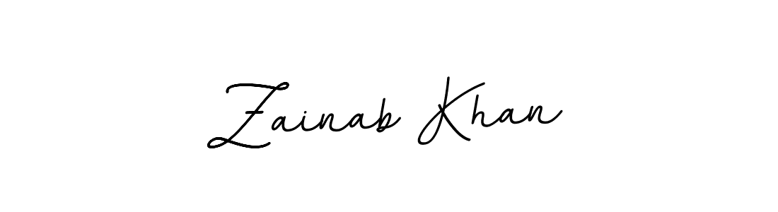 Use a signature maker to create a handwritten signature online. With this signature software, you can design (BallpointsItalic-DORy9) your own signature for name Zainab Khan. Zainab Khan signature style 11 images and pictures png