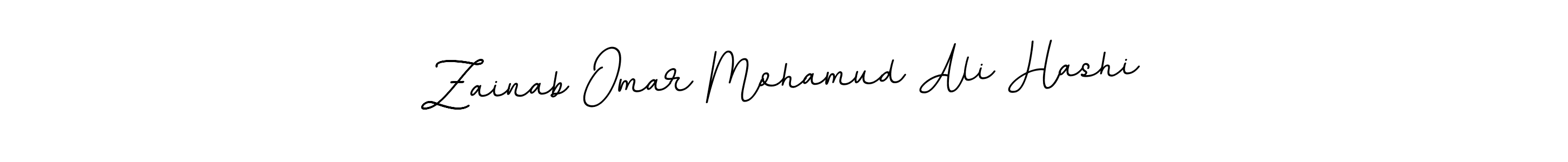 Make a beautiful signature design for name Zainab Omar Mohamud Ali Hashi. With this signature (BallpointsItalic-DORy9) style, you can create a handwritten signature for free. Zainab Omar Mohamud Ali Hashi signature style 11 images and pictures png