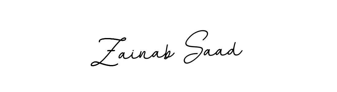 if you are searching for the best signature style for your name Zainab Saad. so please give up your signature search. here we have designed multiple signature styles  using BallpointsItalic-DORy9. Zainab Saad signature style 11 images and pictures png