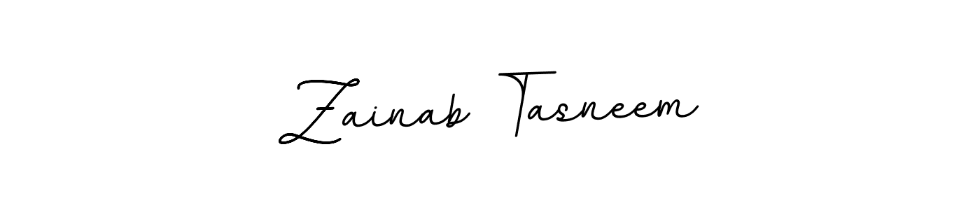 You should practise on your own different ways (BallpointsItalic-DORy9) to write your name (Zainab Tasneem) in signature. don't let someone else do it for you. Zainab Tasneem signature style 11 images and pictures png