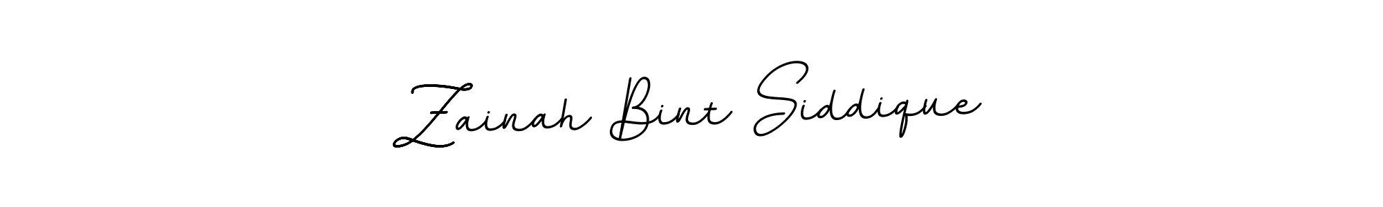 Make a beautiful signature design for name Zainah Bint Siddique. With this signature (BallpointsItalic-DORy9) style, you can create a handwritten signature for free. Zainah Bint Siddique signature style 11 images and pictures png