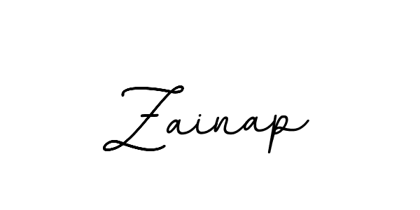 Make a beautiful signature design for name Zainap. With this signature (BallpointsItalic-DORy9) style, you can create a handwritten signature for free. Zainap signature style 11 images and pictures png