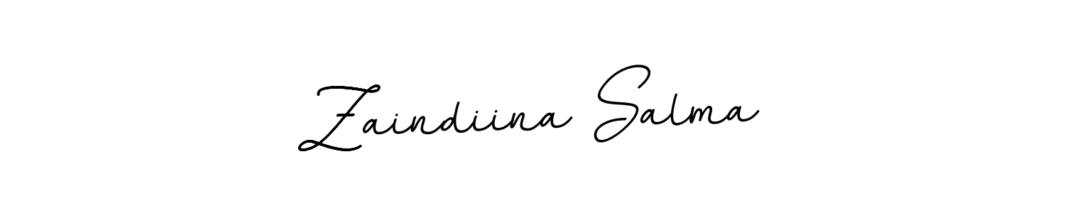 if you are searching for the best signature style for your name Zaindiina Salma. so please give up your signature search. here we have designed multiple signature styles  using BallpointsItalic-DORy9. Zaindiina Salma signature style 11 images and pictures png