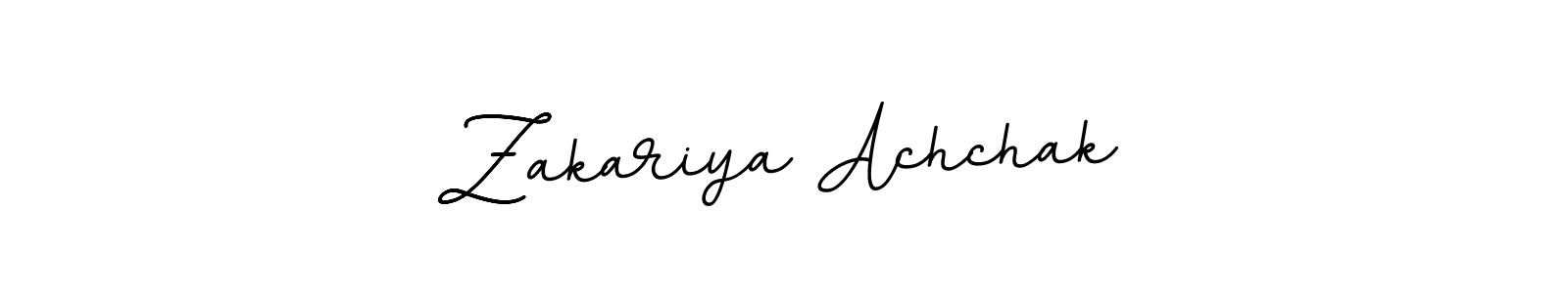 Use a signature maker to create a handwritten signature online. With this signature software, you can design (BallpointsItalic-DORy9) your own signature for name Zakariya Achchak. Zakariya Achchak signature style 11 images and pictures png