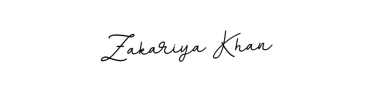 How to make Zakariya Khan name signature. Use BallpointsItalic-DORy9 style for creating short signs online. This is the latest handwritten sign. Zakariya Khan signature style 11 images and pictures png