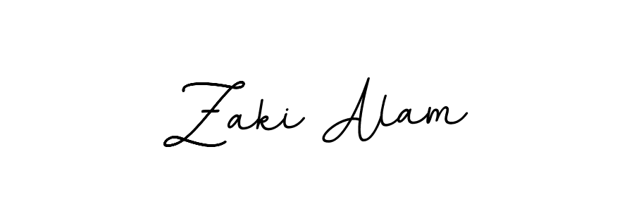 Make a beautiful signature design for name Zaki Alam. With this signature (BallpointsItalic-DORy9) style, you can create a handwritten signature for free. Zaki Alam signature style 11 images and pictures png
