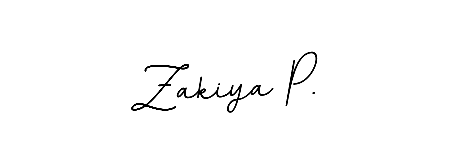 Zakiya P. stylish signature style. Best Handwritten Sign (BallpointsItalic-DORy9) for my name. Handwritten Signature Collection Ideas for my name Zakiya P.. Zakiya P. signature style 11 images and pictures png