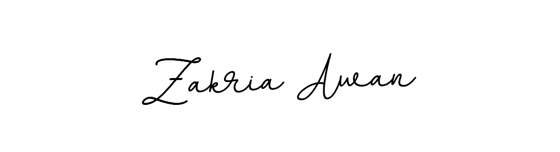 Design your own signature with our free online signature maker. With this signature software, you can create a handwritten (BallpointsItalic-DORy9) signature for name Zakria Awan. Zakria Awan signature style 11 images and pictures png