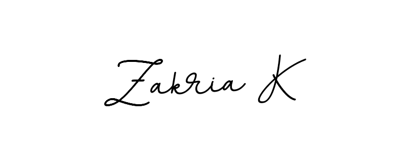 Use a signature maker to create a handwritten signature online. With this signature software, you can design (BallpointsItalic-DORy9) your own signature for name Zakria K. Zakria K signature style 11 images and pictures png