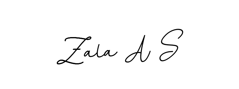 You should practise on your own different ways (BallpointsItalic-DORy9) to write your name (Zala A S) in signature. don't let someone else do it for you. Zala A S signature style 11 images and pictures png