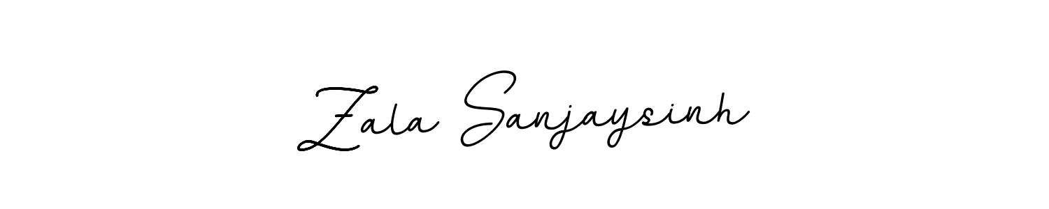 You should practise on your own different ways (BallpointsItalic-DORy9) to write your name (Zala Sanjaysinh) in signature. don't let someone else do it for you. Zala Sanjaysinh signature style 11 images and pictures png