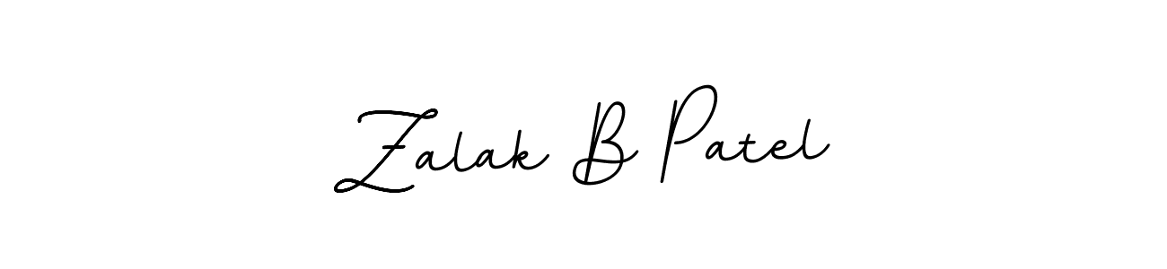 Create a beautiful signature design for name Zalak B Patel. With this signature (BallpointsItalic-DORy9) fonts, you can make a handwritten signature for free. Zalak B Patel signature style 11 images and pictures png