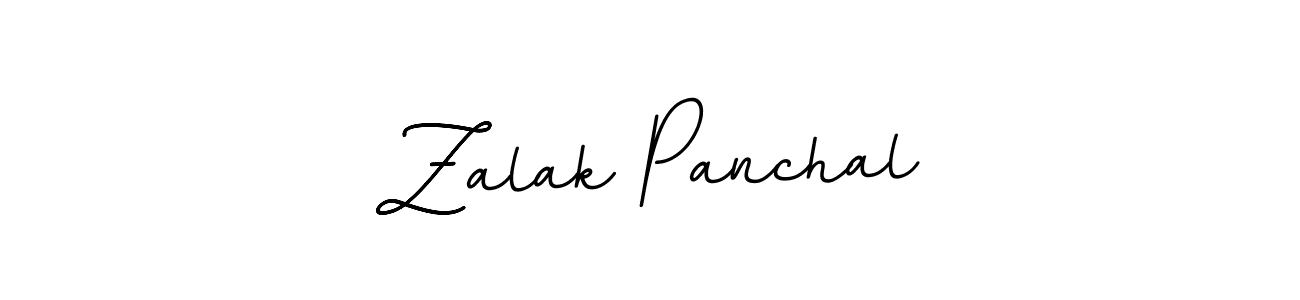 Make a beautiful signature design for name Zalak Panchal. With this signature (BallpointsItalic-DORy9) style, you can create a handwritten signature for free. Zalak Panchal signature style 11 images and pictures png