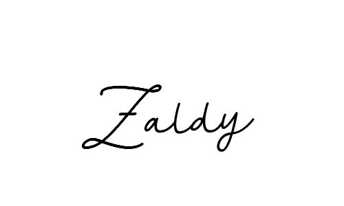 Design your own signature with our free online signature maker. With this signature software, you can create a handwritten (BallpointsItalic-DORy9) signature for name Zaldy. Zaldy signature style 11 images and pictures png