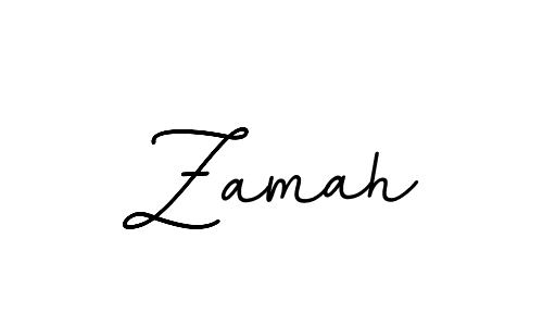 Use a signature maker to create a handwritten signature online. With this signature software, you can design (BallpointsItalic-DORy9) your own signature for name Zamah. Zamah signature style 11 images and pictures png