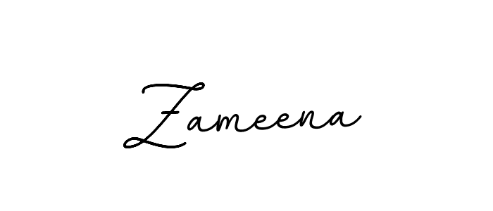 Zameena stylish signature style. Best Handwritten Sign (BallpointsItalic-DORy9) for my name. Handwritten Signature Collection Ideas for my name Zameena. Zameena signature style 11 images and pictures png