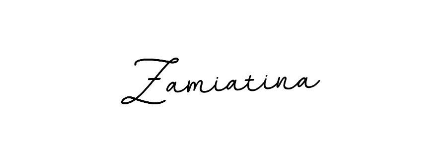 It looks lik you need a new signature style for name Zamiatina. Design unique handwritten (BallpointsItalic-DORy9) signature with our free signature maker in just a few clicks. Zamiatina signature style 11 images and pictures png