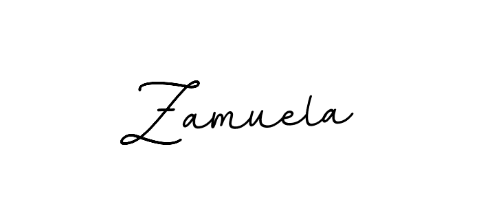 The best way (BallpointsItalic-DORy9) to make a short signature is to pick only two or three words in your name. The name Zamuela include a total of six letters. For converting this name. Zamuela signature style 11 images and pictures png