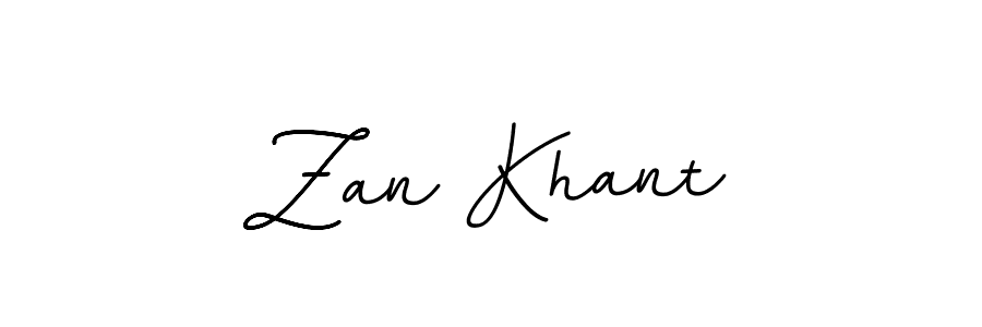 How to make Zan Khant name signature. Use BallpointsItalic-DORy9 style for creating short signs online. This is the latest handwritten sign. Zan Khant signature style 11 images and pictures png