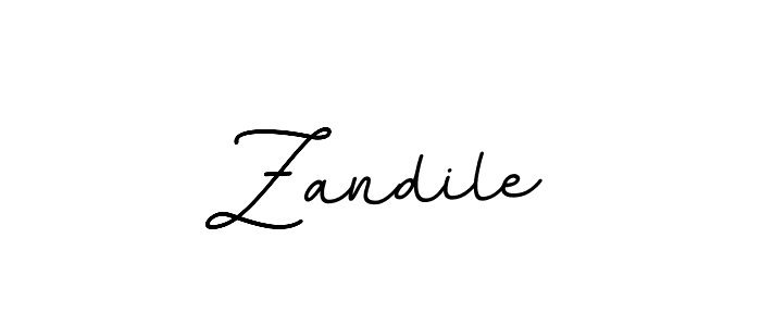 Make a beautiful signature design for name Zandile. With this signature (BallpointsItalic-DORy9) style, you can create a handwritten signature for free. Zandile signature style 11 images and pictures png