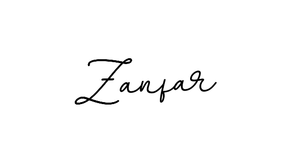 Use a signature maker to create a handwritten signature online. With this signature software, you can design (BallpointsItalic-DORy9) your own signature for name Zanfar. Zanfar signature style 11 images and pictures png