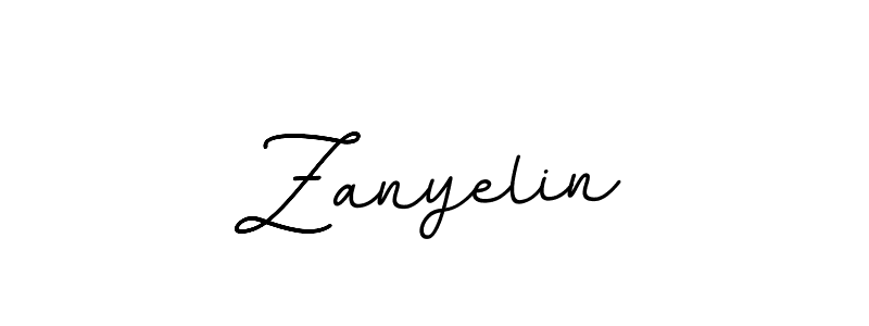 How to make Zanyelin name signature. Use BallpointsItalic-DORy9 style for creating short signs online. This is the latest handwritten sign. Zanyelin signature style 11 images and pictures png