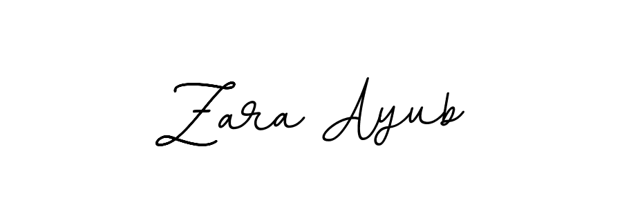 Use a signature maker to create a handwritten signature online. With this signature software, you can design (BallpointsItalic-DORy9) your own signature for name Zara Ayub. Zara Ayub signature style 11 images and pictures png