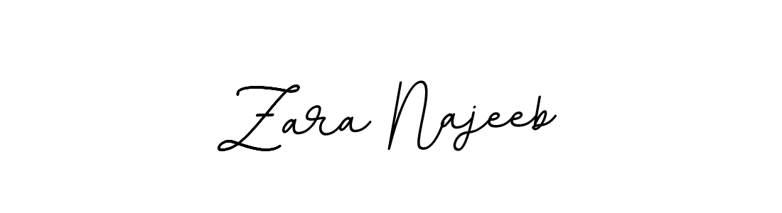 Create a beautiful signature design for name Zara Najeeb. With this signature (BallpointsItalic-DORy9) fonts, you can make a handwritten signature for free. Zara Najeeb signature style 11 images and pictures png