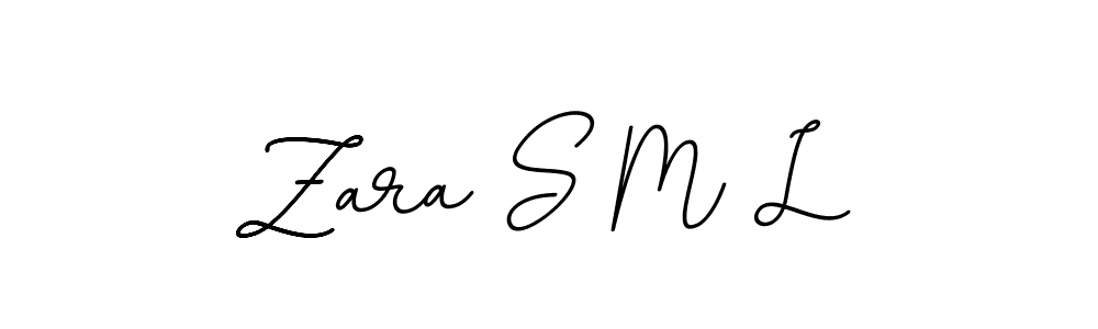 Use a signature maker to create a handwritten signature online. With this signature software, you can design (BallpointsItalic-DORy9) your own signature for name Zara S M L. Zara S M L signature style 11 images and pictures png