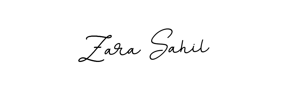 Make a beautiful signature design for name Zara Sahil. With this signature (BallpointsItalic-DORy9) style, you can create a handwritten signature for free. Zara Sahil signature style 11 images and pictures png
