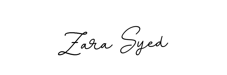 Use a signature maker to create a handwritten signature online. With this signature software, you can design (BallpointsItalic-DORy9) your own signature for name Zara Syed. Zara Syed signature style 11 images and pictures png