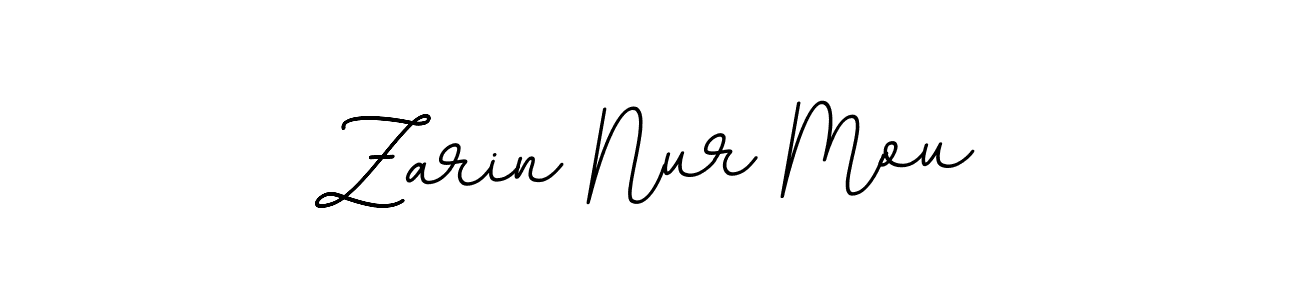 Zarin Nur Mou stylish signature style. Best Handwritten Sign (BallpointsItalic-DORy9) for my name. Handwritten Signature Collection Ideas for my name Zarin Nur Mou. Zarin Nur Mou signature style 11 images and pictures png