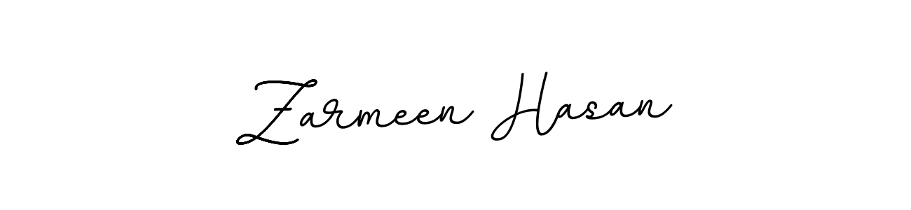 Use a signature maker to create a handwritten signature online. With this signature software, you can design (BallpointsItalic-DORy9) your own signature for name Zarmeen Hasan. Zarmeen Hasan signature style 11 images and pictures png