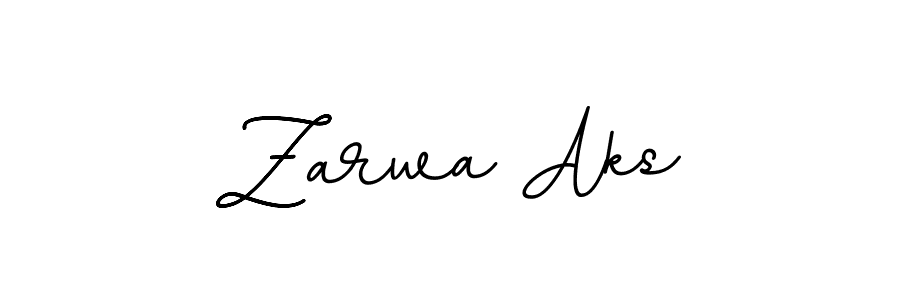 How to make Zarwa Aks name signature. Use BallpointsItalic-DORy9 style for creating short signs online. This is the latest handwritten sign. Zarwa Aks signature style 11 images and pictures png