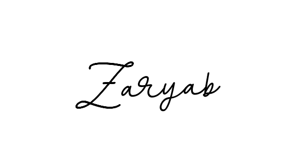 Use a signature maker to create a handwritten signature online. With this signature software, you can design (BallpointsItalic-DORy9) your own signature for name Zaryab. Zaryab signature style 11 images and pictures png