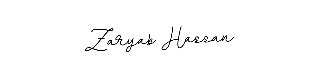 How to make Zaryab Hassan name signature. Use BallpointsItalic-DORy9 style for creating short signs online. This is the latest handwritten sign. Zaryab Hassan signature style 11 images and pictures png