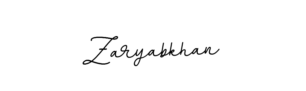Design your own signature with our free online signature maker. With this signature software, you can create a handwritten (BallpointsItalic-DORy9) signature for name Zaryabkhan. Zaryabkhan signature style 11 images and pictures png