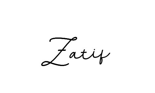 Zatif stylish signature style. Best Handwritten Sign (BallpointsItalic-DORy9) for my name. Handwritten Signature Collection Ideas for my name Zatif. Zatif signature style 11 images and pictures png