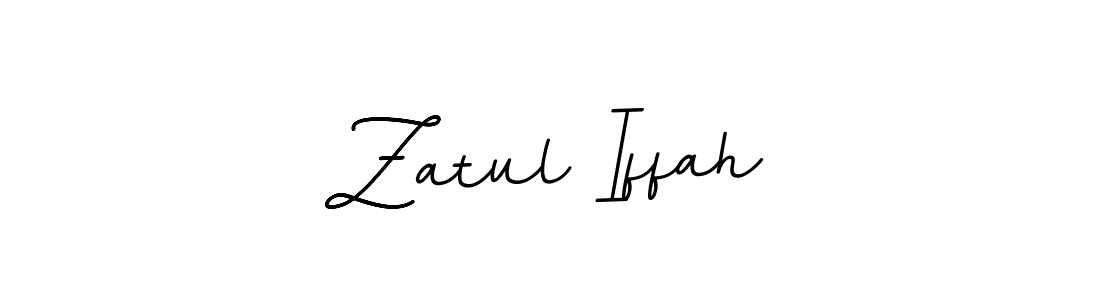 The best way (BallpointsItalic-DORy9) to make a short signature is to pick only two or three words in your name. The name Zatul Iffah include a total of six letters. For converting this name. Zatul Iffah signature style 11 images and pictures png