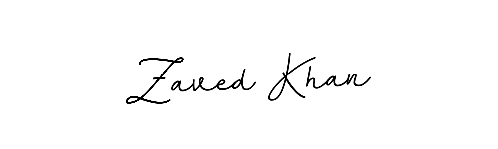 Design your own signature with our free online signature maker. With this signature software, you can create a handwritten (BallpointsItalic-DORy9) signature for name Zaved Khan. Zaved Khan signature style 11 images and pictures png