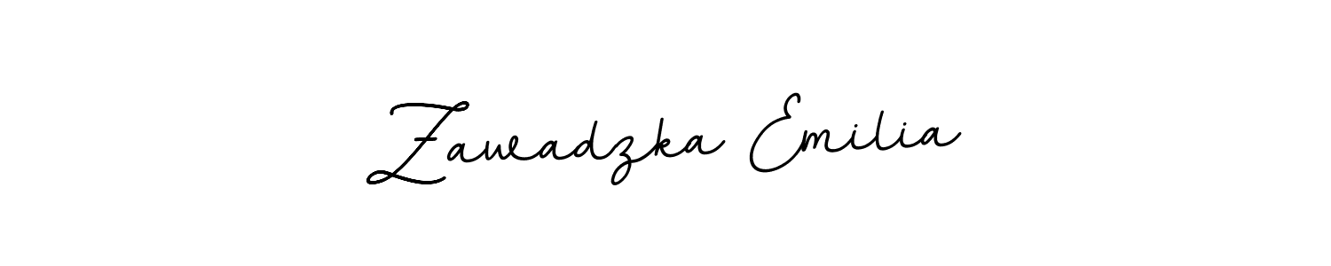 How to make Zawadzka Emilia name signature. Use BallpointsItalic-DORy9 style for creating short signs online. This is the latest handwritten sign. Zawadzka Emilia signature style 11 images and pictures png